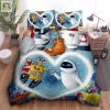 Wall E Eve And Other Characters Art Drawing Bed Sheets Spread Duvet Cover Bedding Sets elitetrendwear 1