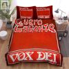 Vox Dei Band Dark Red Bed Sheets Duvet Cover Bedding Sets elitetrendwear 1