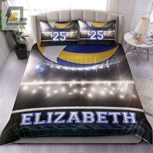 Volleyball Court Personalized Custom Name Duvet Cover Bedding Set elitetrendwear 1 1