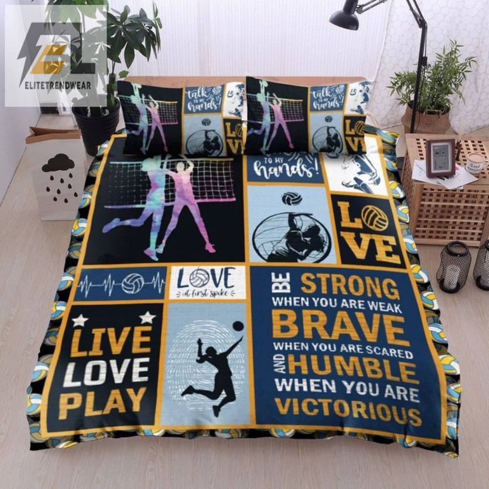 Volleyball Be Strong When You Are Weak Bed Sheets Duvet Cover Bedding Sets 