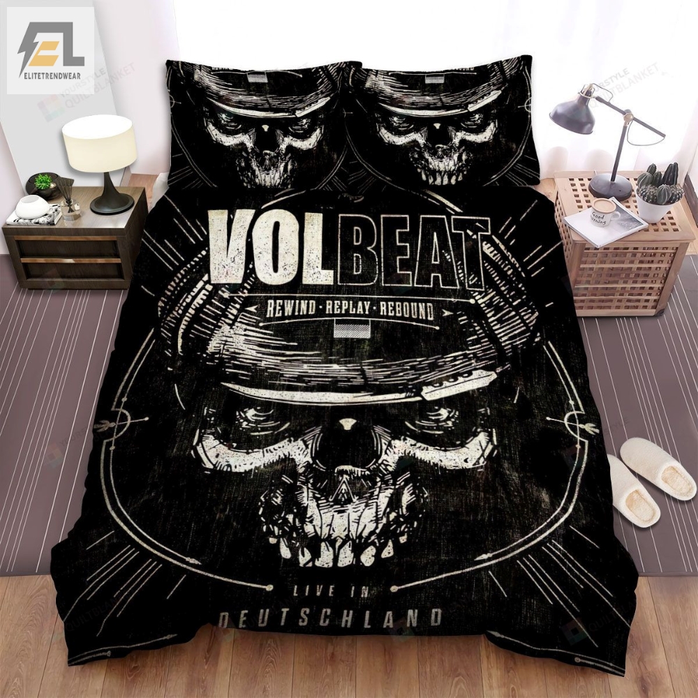 Volbeat Band Rewind Replay Rebound Live In Deutschland Album Cover Bed Sheets Spread Comforter Duvet Cover Bedding Sets 