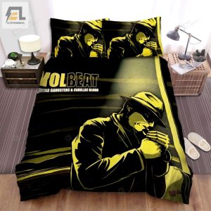 Volbeat Band Guitar Gangsters And Cadillac Blood Album Cover Bed Sheets Spread Comforter Duvet Cover Bedding Sets elitetrendwear 1 1