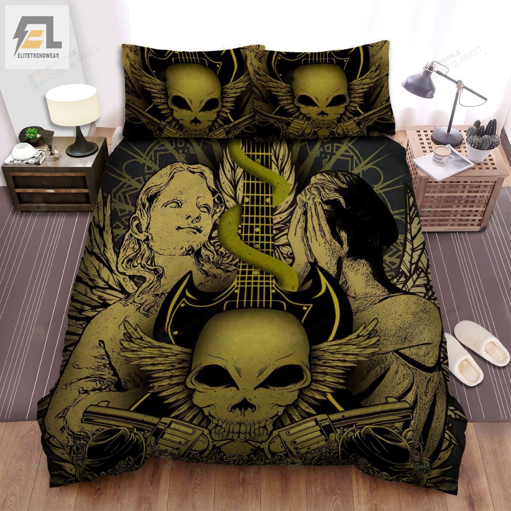 Volbeat Band Angle And Demon Art Bed Sheets Spread Comforter Duvet Cover Bedding Sets 