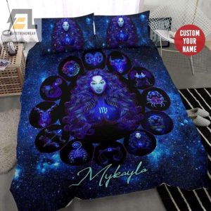 Virgo Zodiac Personalized Custom Name Duvet Cover Bedding Set elitetrendwear 1 1