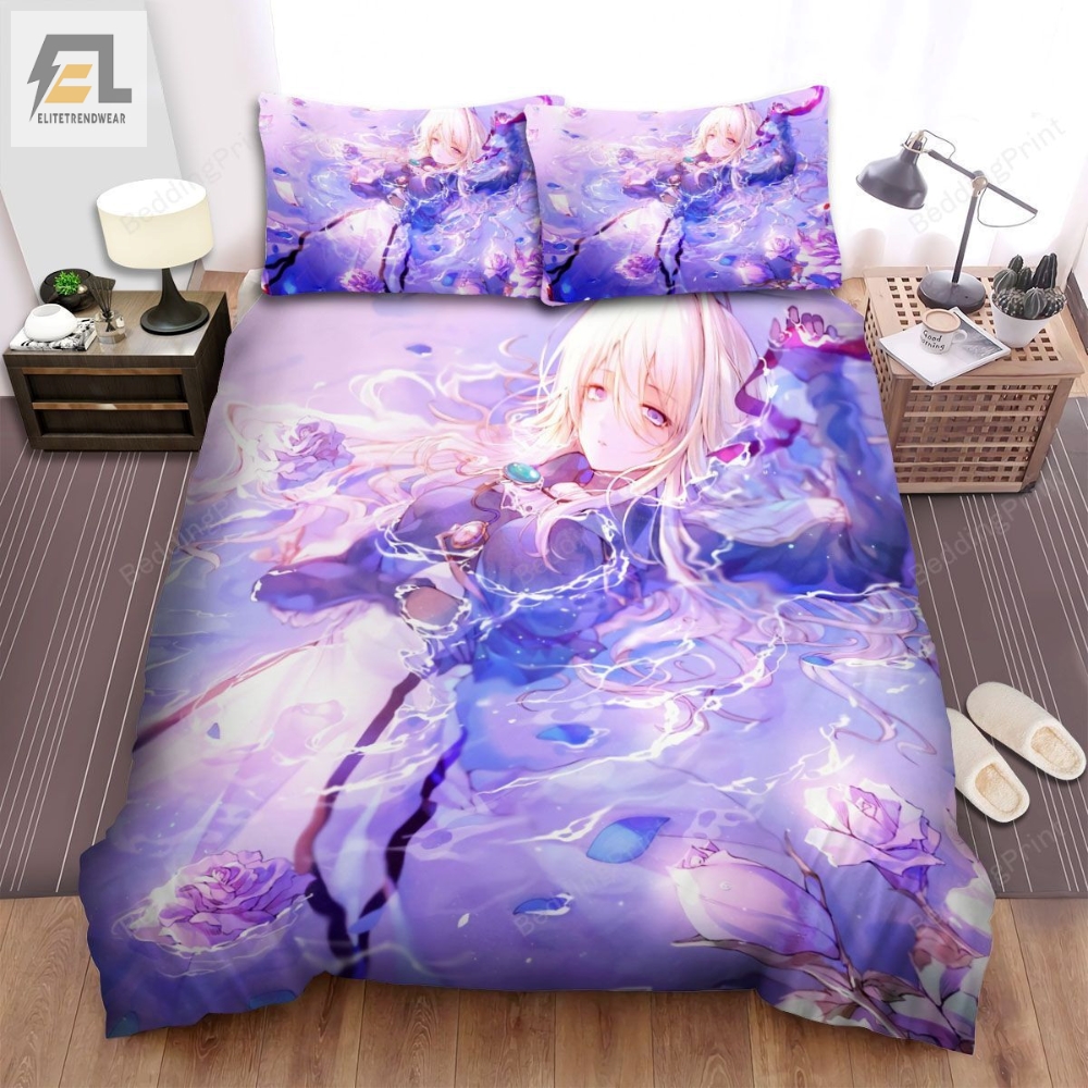 Violet Evergarden In The Water Bed Sheets Duvet Cover Bedding Sets 