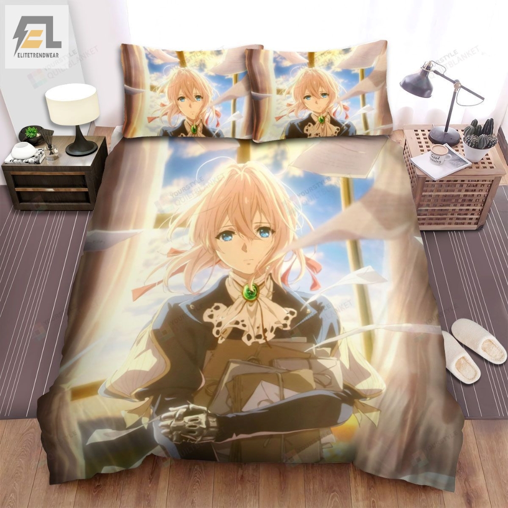 Violet Evergarden Anime Bed Sheets Spread Comforter Duvet Cover Bedding Sets 