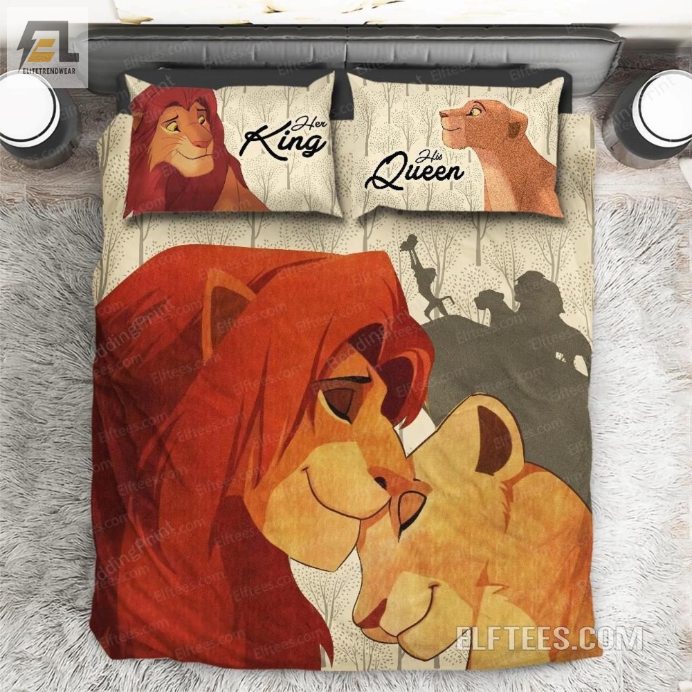 Vintage The Lion King Bedding Set Â Simpa And Nala Queen And King Duvet Cover Â Lk01 