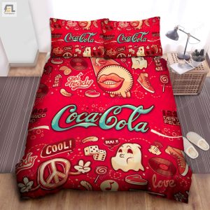 Vintage Cocacola Pop Art Culture Pattern Bed Sheets Duvet Cover Bedding Sets elitetrendwear 1 1