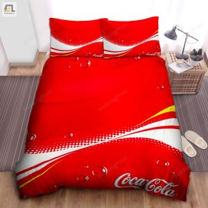 Vintage Cocacola Wave Wallpaper Pattern Bed Sheets Duvet Cover Bedding Sets elitetrendwear 1 1