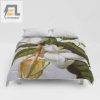 Vintage Botanical White Magnolia Flowers Bed Sheets Duvet Cover Bedding Sets elitetrendwear 1