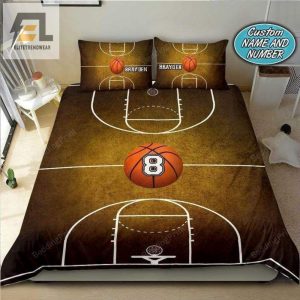 Vintage Basketball Court Personalized Custom Name Duvet Cover Bedding Set elitetrendwear 1 1