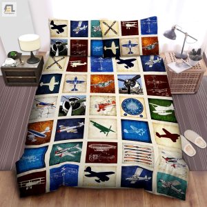 Vintage Airplane Bed Sheets Duvet Cover Bedding Sets elitetrendwear 1 1