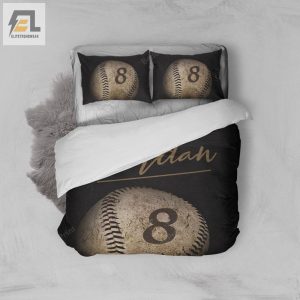 Vintage Baseball Ball Custom Duvet Cover Bedding Set With Your Name elitetrendwear 1 1