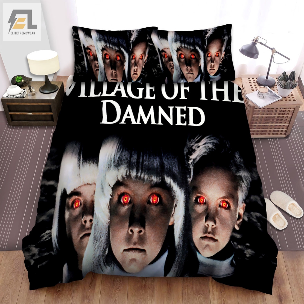 Village Of The Damned 1995 Poster Movie Poster Bed Sheets Spread Comforter Duvet Cover Bedding Sets Ver 2 