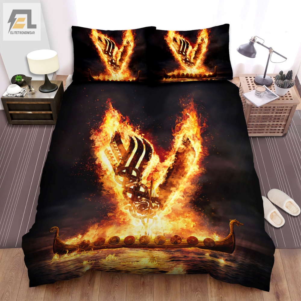 Vikings Symbol Poster Bed Sheets Spread Comforter Duvet Cover Bedding Sets 
