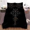 Viking Symbols Design On Black Bed Sheets Duvet Cover Bedding Sets elitetrendwear 1