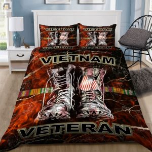 Vietnam Veteran Bed Sheets Duvet Cover Bedding Sets elitetrendwear 1 1