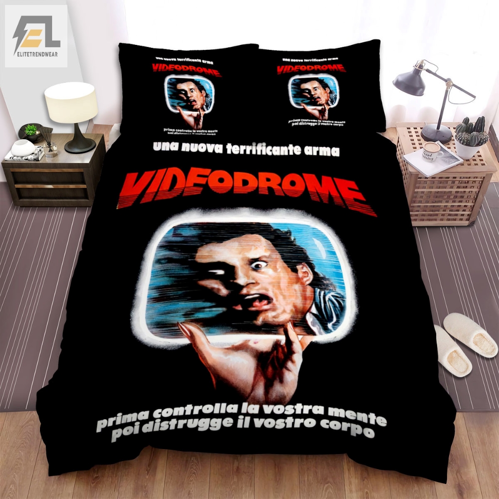 Videodrome Una Nuova Terrificante Arma Movie Poster Bed Sheets Spread Comforter Duvet Cover Bedding Sets 