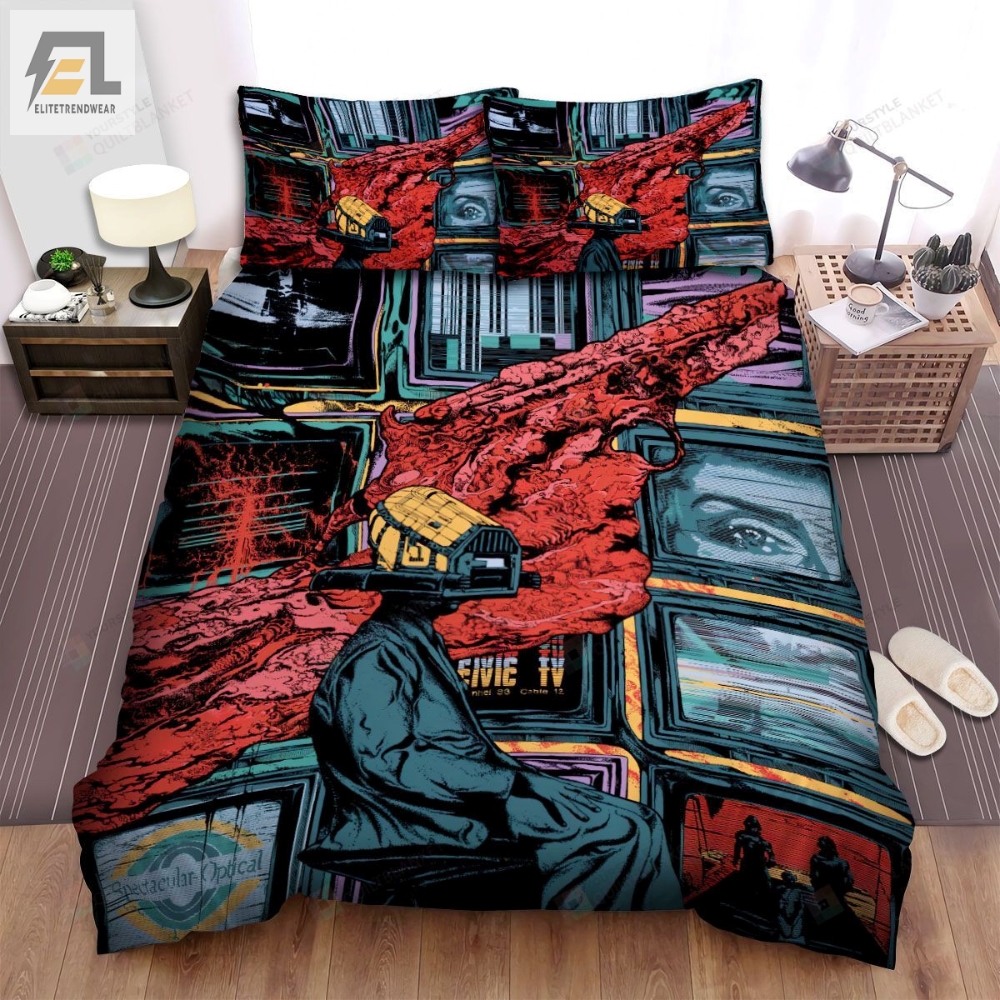 Videodrome Spectacular Optical Movie Art Picture Bed Sheets Spread Comforter Duvet Cover Bedding Sets 