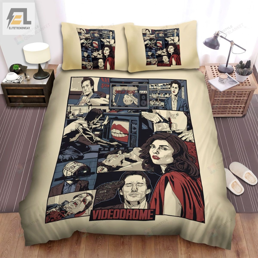 Videodrome All Scenes In The Movie Art Picture Bed Sheets Spread Comforter Duvet Cover Bedding Sets 