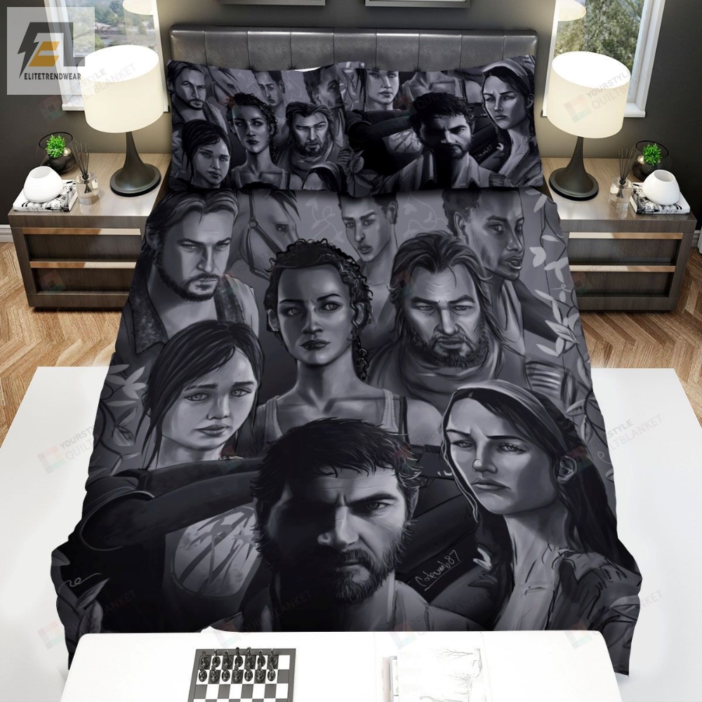 Video Games The Last Of Us All Characters Art Bed Sheets Spread Duvet Cover Bedding Sets 