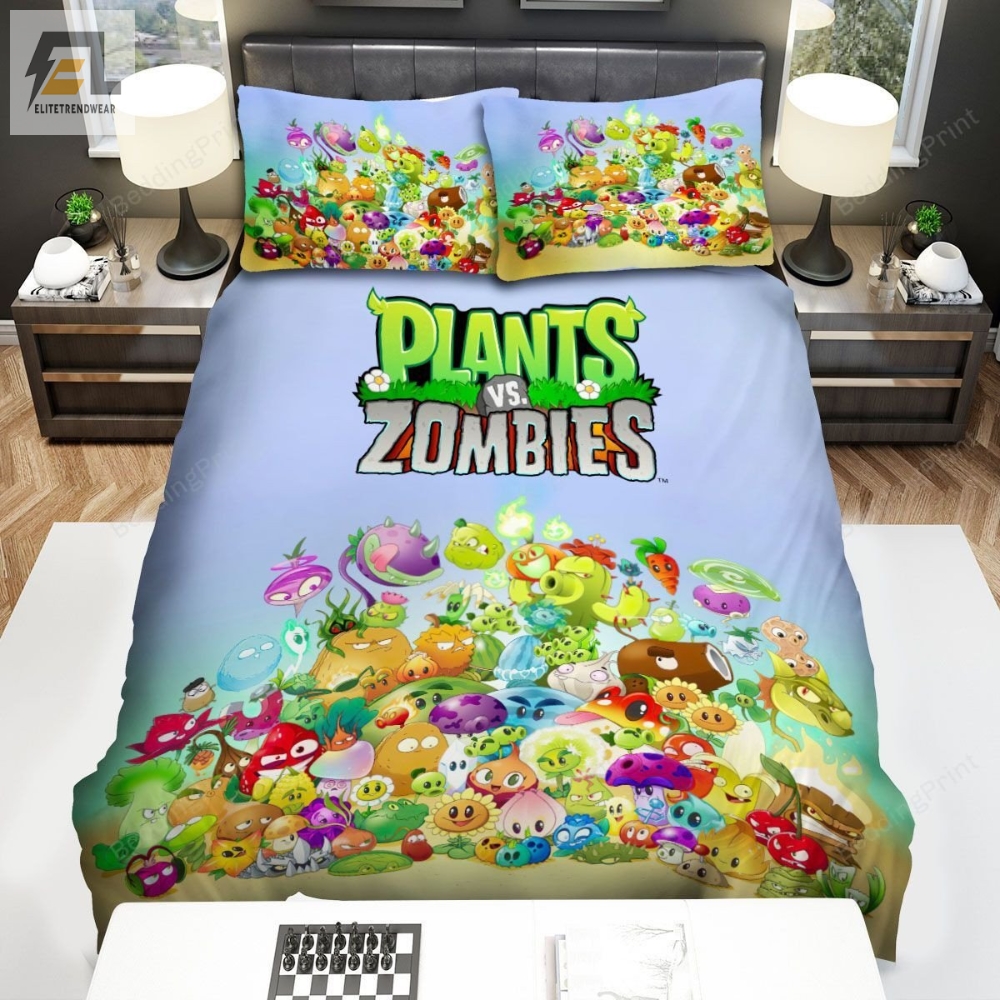 Video Games Plants Vs Zombies Peanut On Snap Dragon Bed Sheets Spread Duvet Cover Bedding Sets 