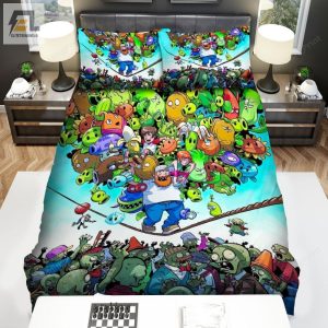 Video Games Plants Vs Zombies Crazy Dave Carrying All Bed Sheets Spread Duvet Cover Bedding Sets elitetrendwear 1 1