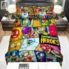 Video Games Plants Vs Zombies Heroes Bed Sheets Spread Duvet Cover Bedding Sets elitetrendwear 1