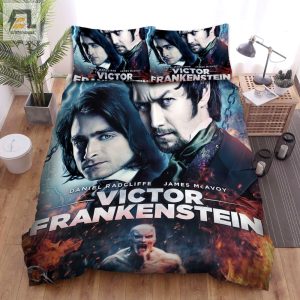 Victor Frankenstein 2015 Movie Poster Fanart 2 Bed Sheets Spread Comforter Duvet Cover Bedding Sets elitetrendwear 1 1