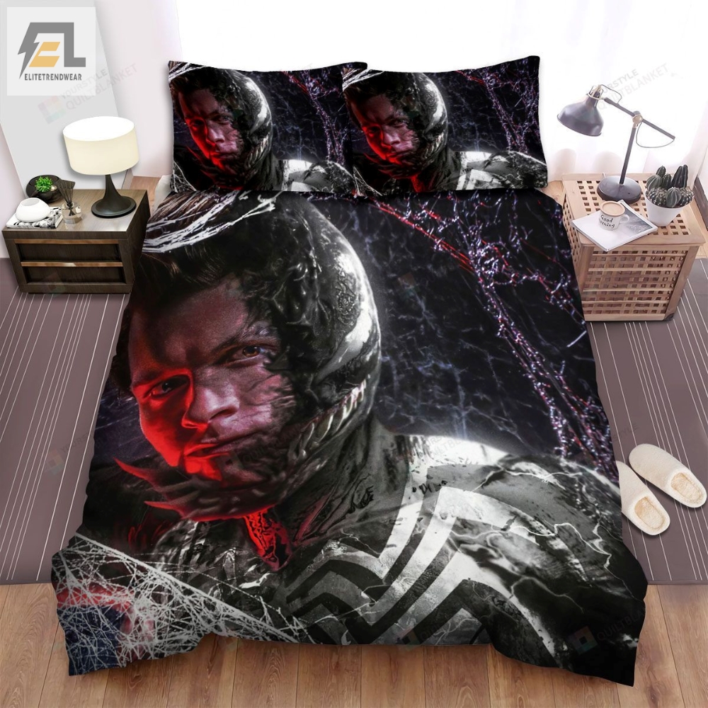 Venom Let There Be Carnage Movie Symbiote Spider Man Bed Sheets Spread Comforter Duvet Cover Bedding Sets 