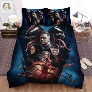 Venom Let There Be Carnage Movie Poster Ver 3 Bed Sheets Duvet Cover Bedding Sets elitetrendwear 1 1