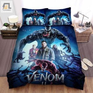 Venom Let There Be Carnage Movie Poster Ver 2 Bed Sheets Duvet Cover Bedding Sets elitetrendwear 1 1