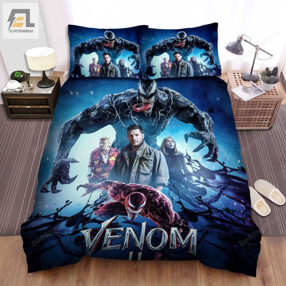 Venom Let There Be Carnage Movie Poster Ver 2 Bed Sheets Duvet Cover Bedding Sets 
