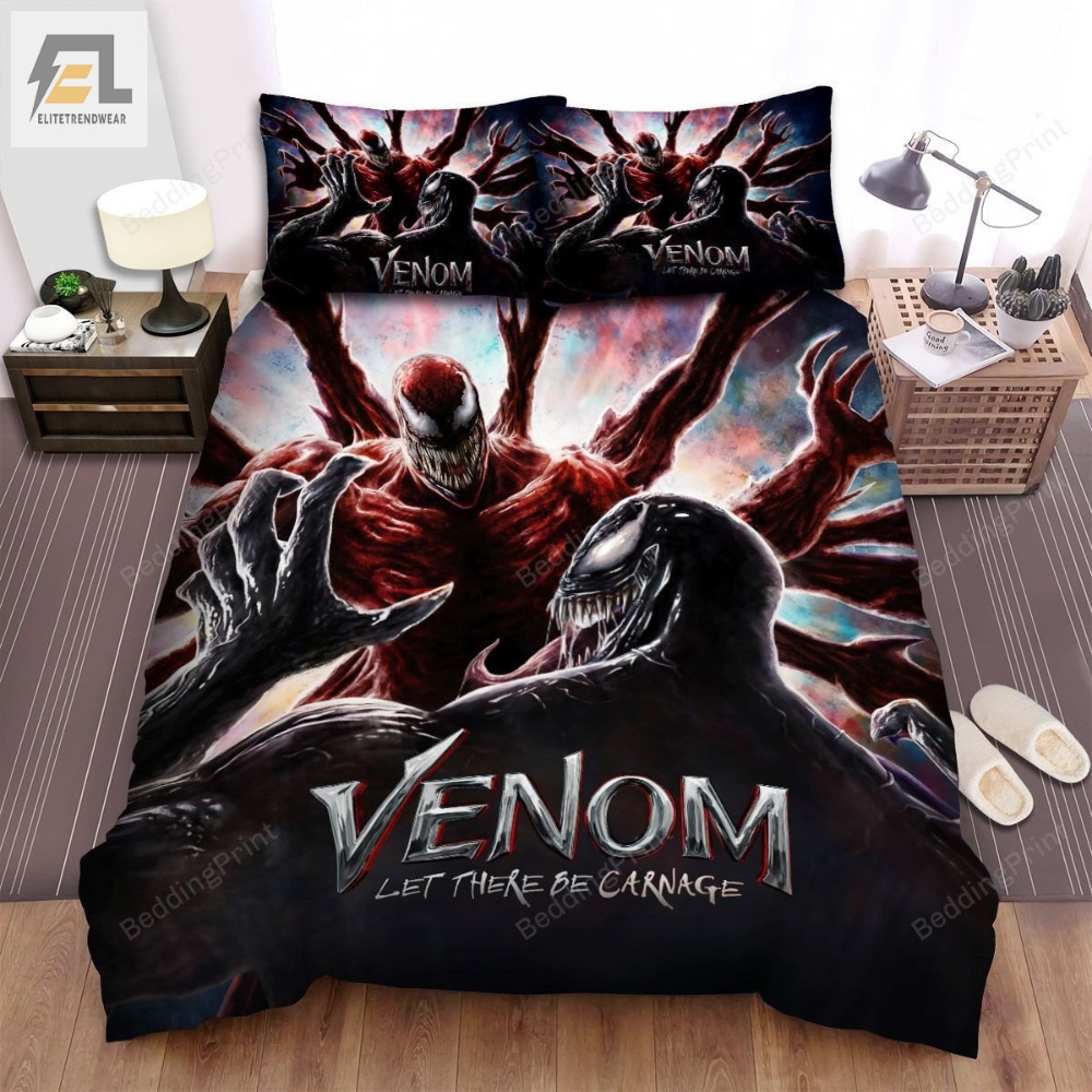 Venom Let There Be Carnage Movie Multilimbed Monster Bed Sheets Duvet Cover Bedding Sets 