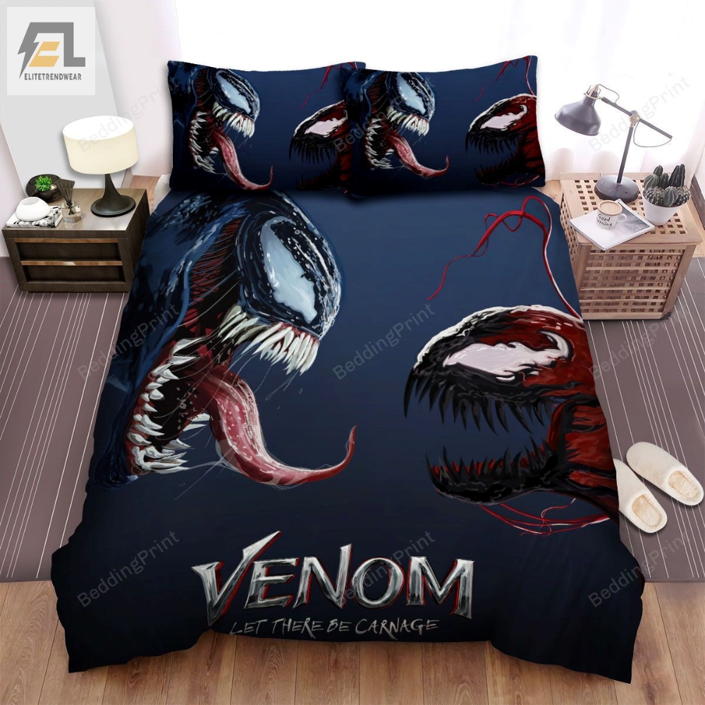 Venom Let There Be Carnage Movie Monsters Bed Sheets Duvet Cover Bedding Sets 