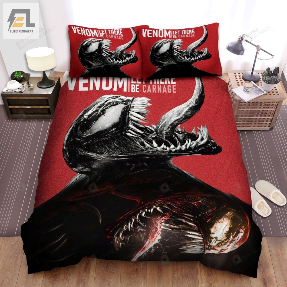 Venom Let There Be Carnage Movie Monsterâs Tongue Bed Sheets Spread Comforter Duvet Cover Bedding Sets 