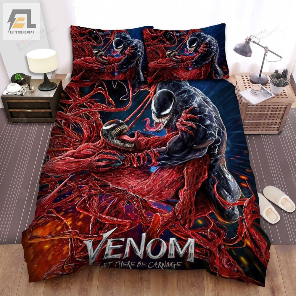 Venom Let There Be Carnage Movie Imax Poster Bed Sheets Duvet Cover Bedding Sets 