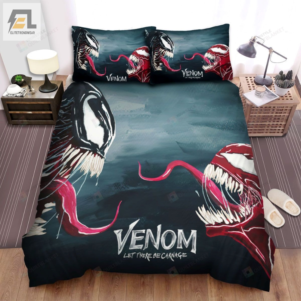 Venom Let There Be Carnage Movie Headâs Monsters Bed Sheets Spread Comforter Duvet Cover Bedding Sets 