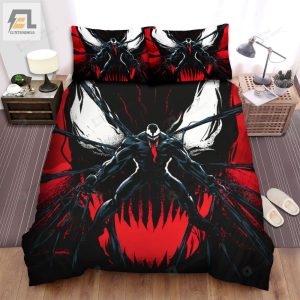 Venom Let There Be Carnage Movie Head Poster Bed Sheets Spread Comforter Duvet Cover Bedding Sets elitetrendwear 1 1