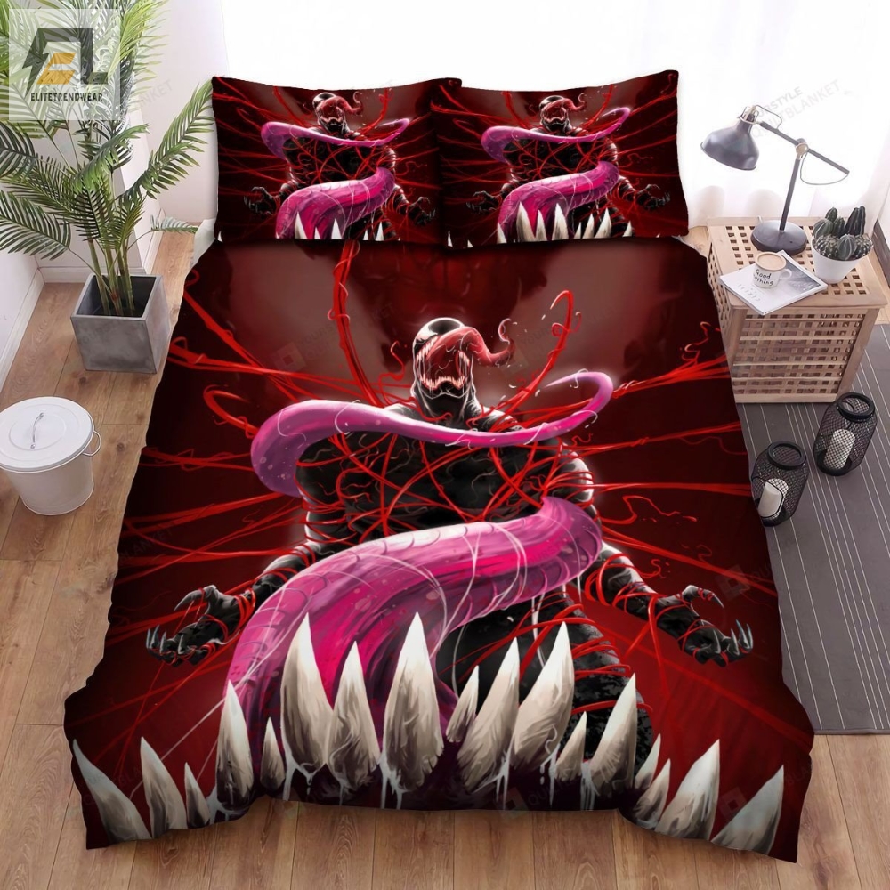 Venom Let There Be Carnage Movie Fan Poster Bed Sheets Spread Comforter Duvet Cover Bedding Sets 