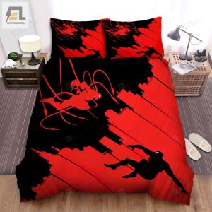 Venom Let There Be Carnage Movie Fighting In Red City Bed Sheets Spread Comforter Duvet Cover Bedding Sets elitetrendwear 1 1