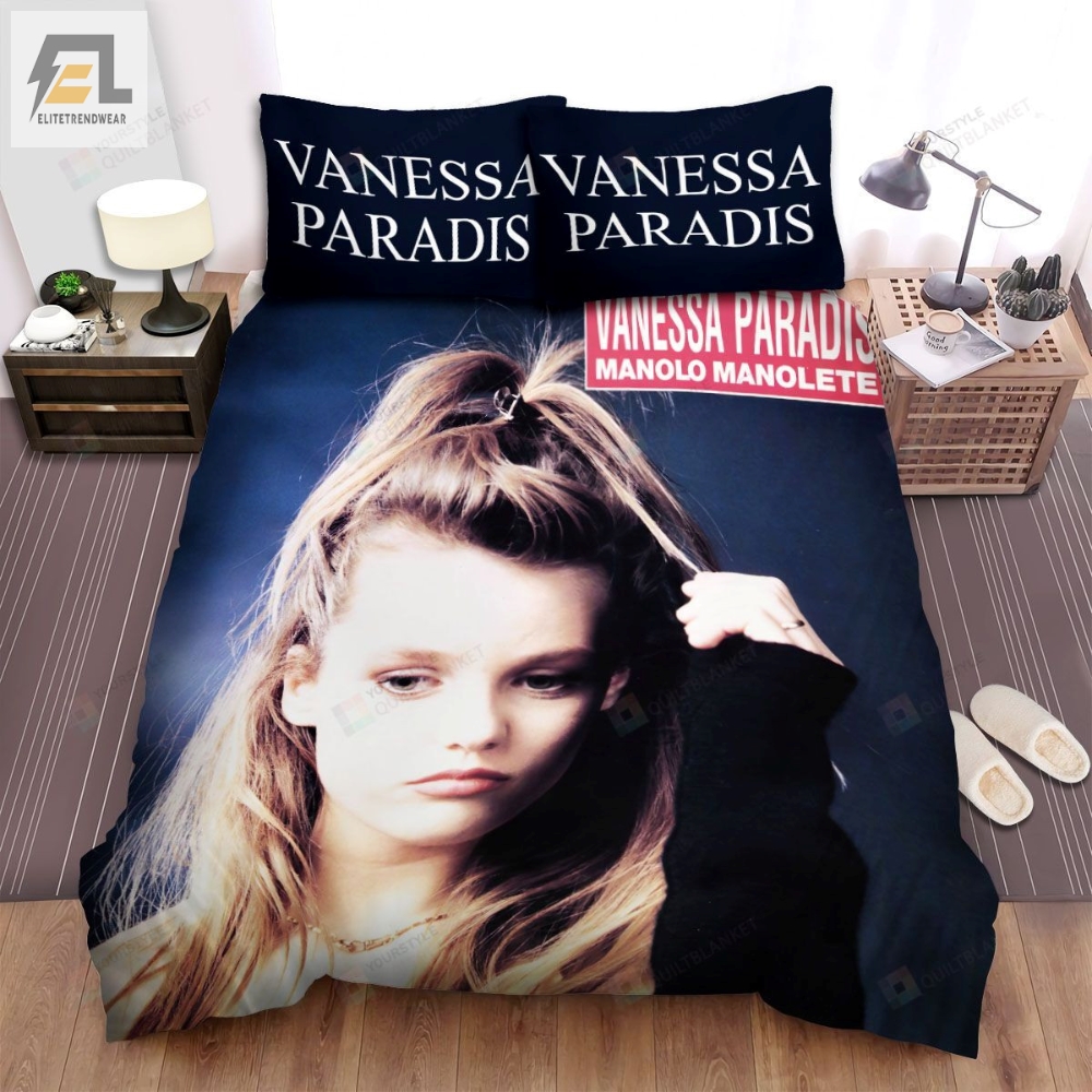 Vanessa Paradis Manolo Manolete Album Cover Bed Sheets Spread Comforter Duvet Cover Bedding Sets 