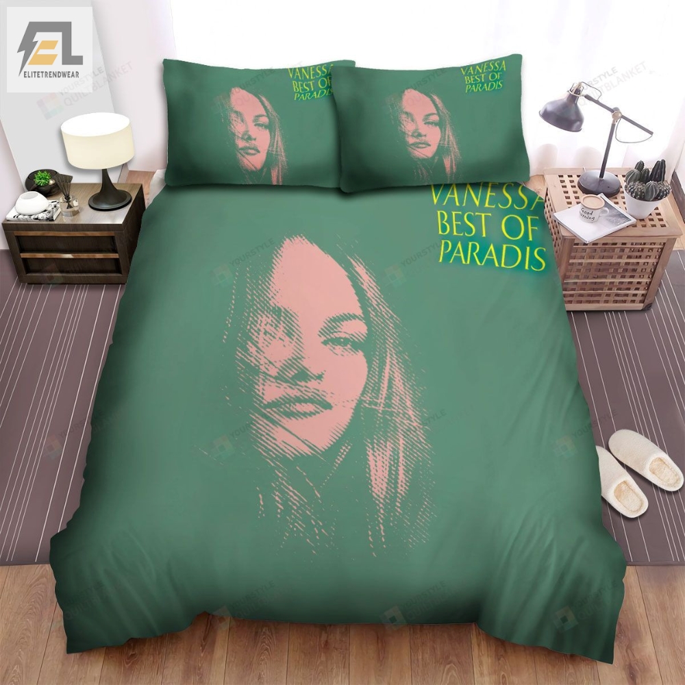 Vanessa Paradis Best Of Vanessa Paradis Album Cover Bed Sheets Spread Comforter Duvet Cover Bedding Sets 