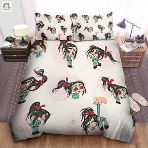 Vanellope Adorable Emotions Drawing Bed Sheet Spread Duvet Cover Bedding Sets elitetrendwear 1 1