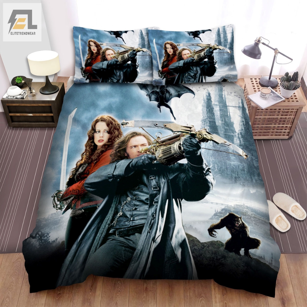 Van Helsing 20162021 Stare And Shoot Movie Poster Bed Sheets Spread Comforter Duvet Cover Bedding Sets 