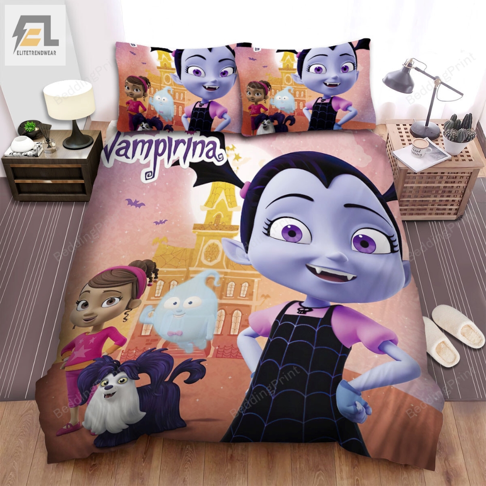 Vampirina With Her Friends Poster Bed Sheets Spread Duvet Cover Bedding Sets 