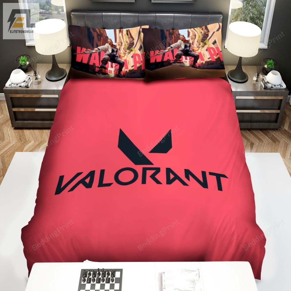 Valorant Agent Phoenix Quote You Wanna Play Artwork Bed Sheets Spread Duvet Cover Bedding Sets 