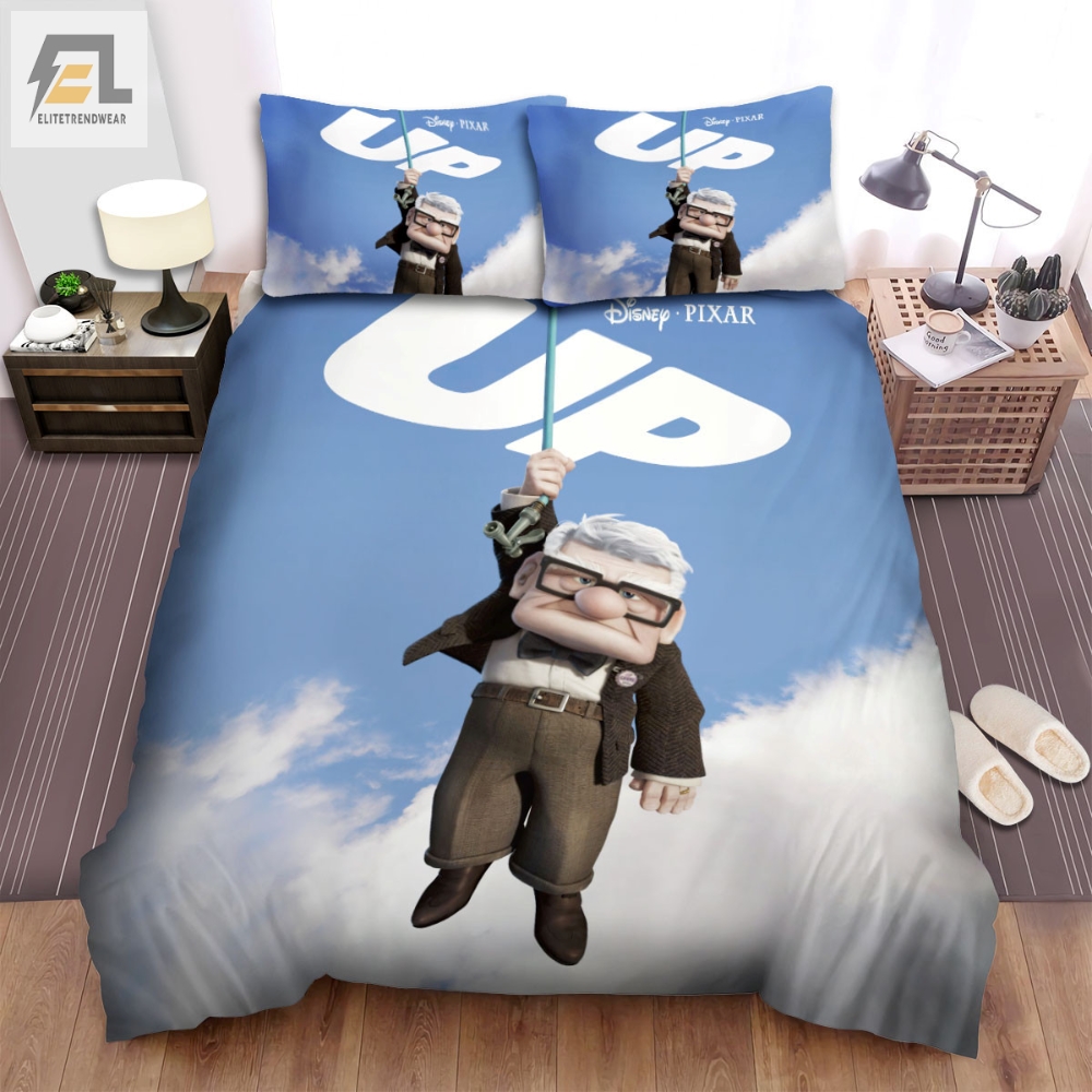 Up Movie Old Man With Sky Photo Bed Sheets Spread Comforter Duvet Cover Bedding Sets 