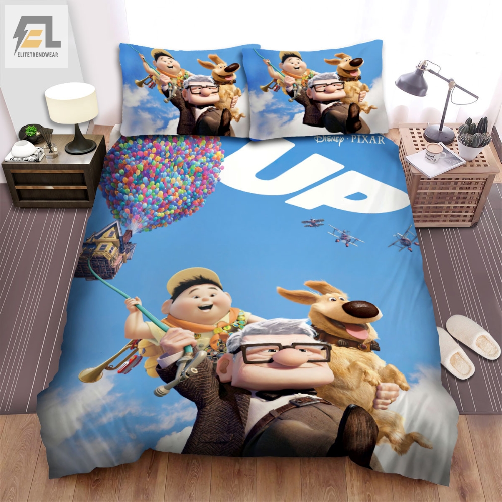 Up Movie Happy Poster Bed Sheets Spread Comforter Duvet Cover Bedding Sets 