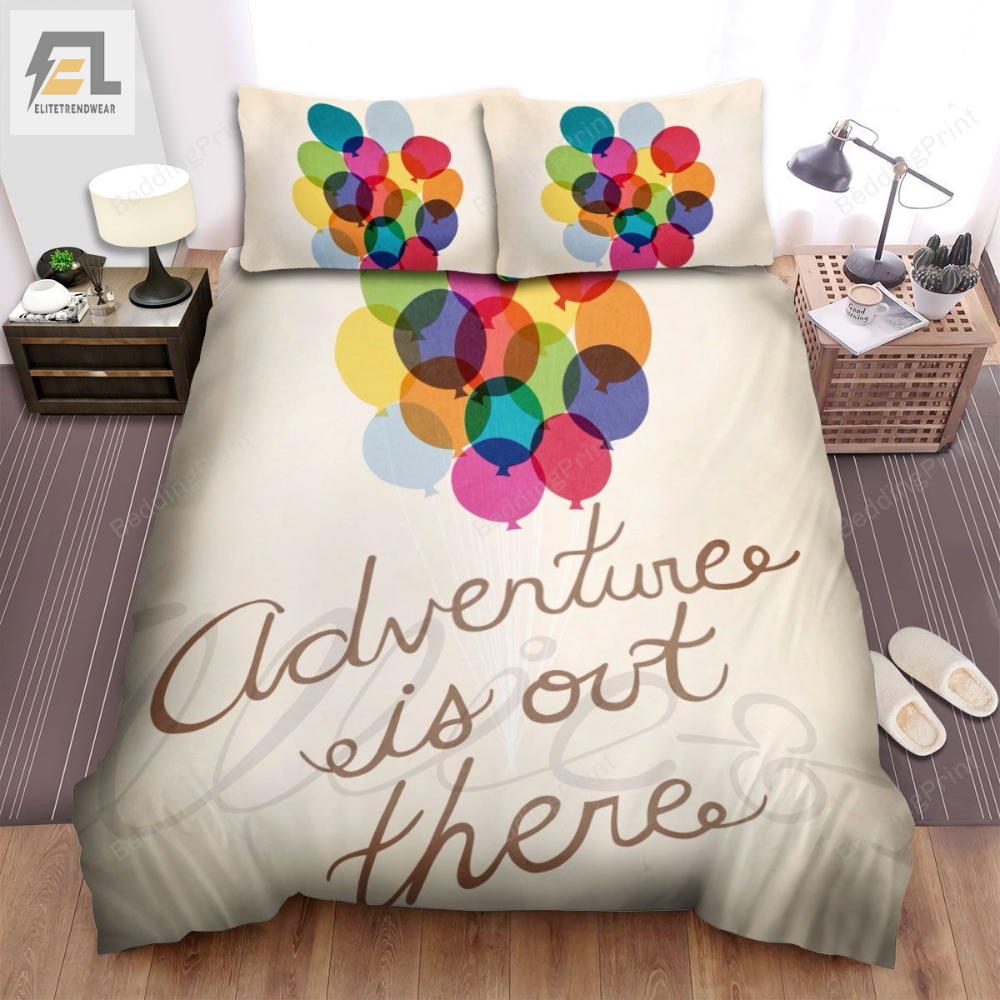 Up Colorful Balloons Adventure Is Out There Bed Sheets Spread Duvet Cover Bedding Sets 